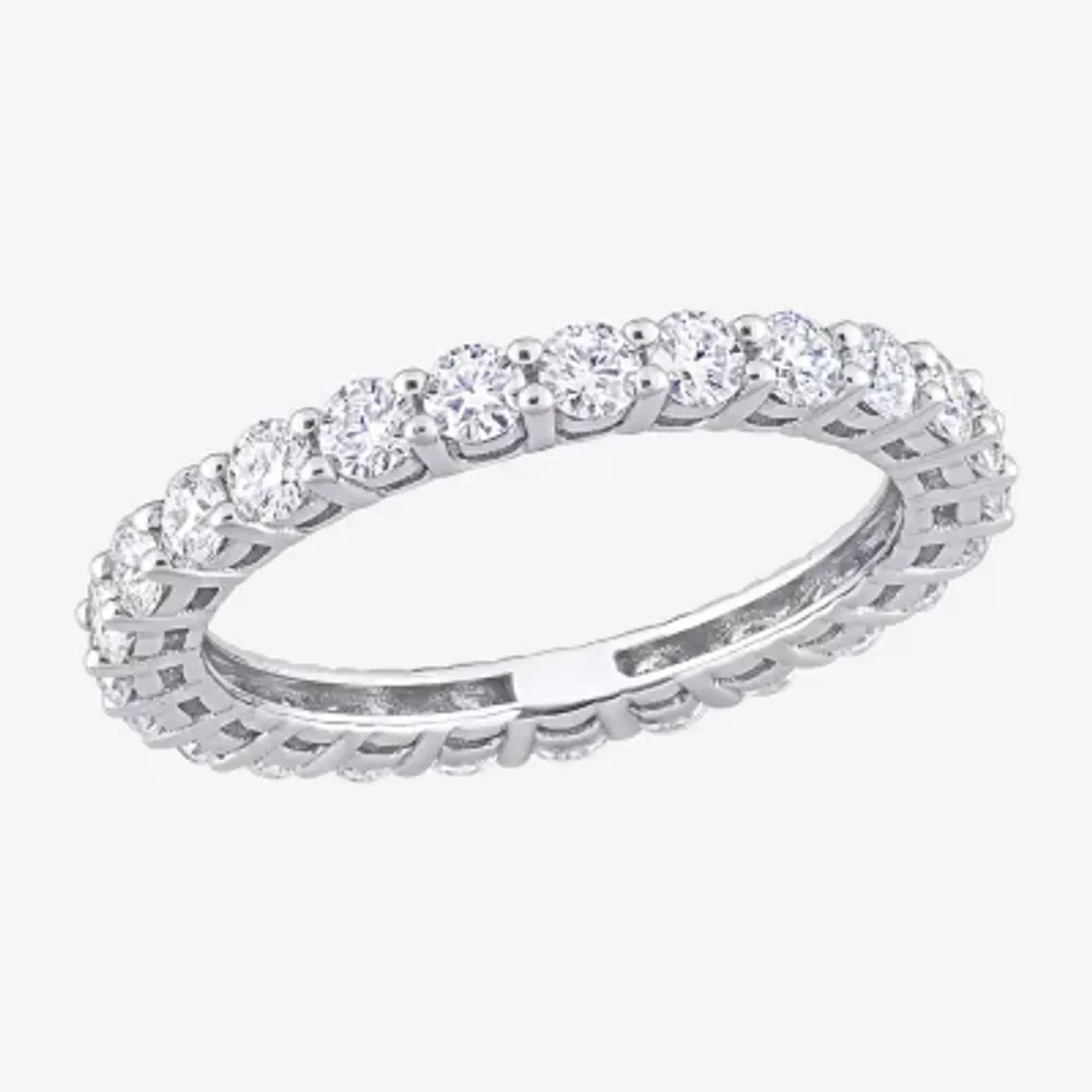 2.5MM 1 1/2 CT. T.W. Lab Created White Moissanite 10K Gold Eternity Band