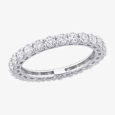 2.5MM 1 1/2 CT. T.W. Lab Created White Moissanite 10K Gold Eternity Band