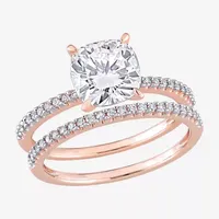 Womens 1/4 CT. T.W. Lab Created White Moissanite 14K Rose Gold Bridal Set