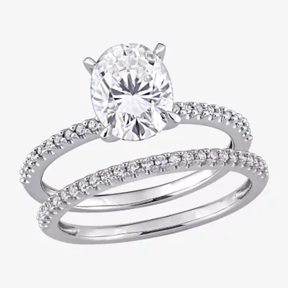 Womens 1/4 CT. T.W. Lab Created White Moissanite 14K Gold Bridal Set