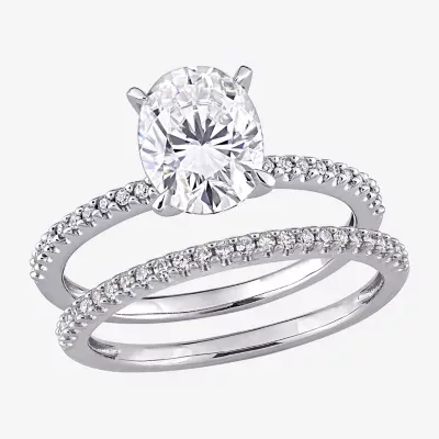 Womens 1/4 CT. T.W. Lab Created White Moissanite 14K Gold Bridal Set