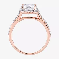 Womens 1/4 CT. T.W. Lab Created White Moissanite 14K Rose Gold Engagement Ring