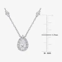 Womens 1 1/2 CT. T.W. Lab Created White Moissanite Sterling Silver 18 Inch Pendant Necklace