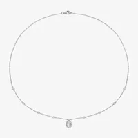 Womens 1 1/2 CT. T.W. Lab Created White Moissanite Sterling Silver 18 Inch Pendant Necklace