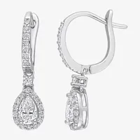 CT. T.W. Lab Created White Moissanite Sterling Silver Drop Earrings