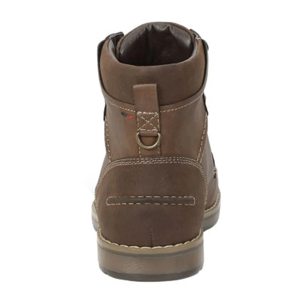 IZOD Mens Leon Wedge Heel Lace Up Boots
