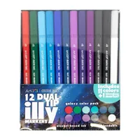 Art 101 Creative Tools Dual Tip Alcohol Based Illy Illustration Markers in Three Color Packs