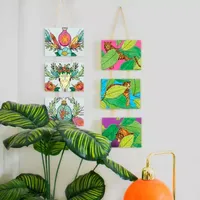 Art 101 Gallery Hanging Canvas Wall Art Set Including Two Designs With Acrylic Paint