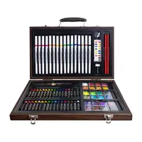 Art 101 Multimedia Illustration 85 Piece Wood Art Set Featuring Illy Markers