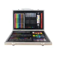 Art 101 Watercolor, Draw, and Sketch 88 Piece Art Set in a Wood Carrying Case