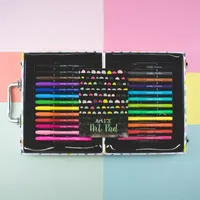 Art 101 Doodle and Color Art Set with 36 Pieces in a Colorful Carrying Case