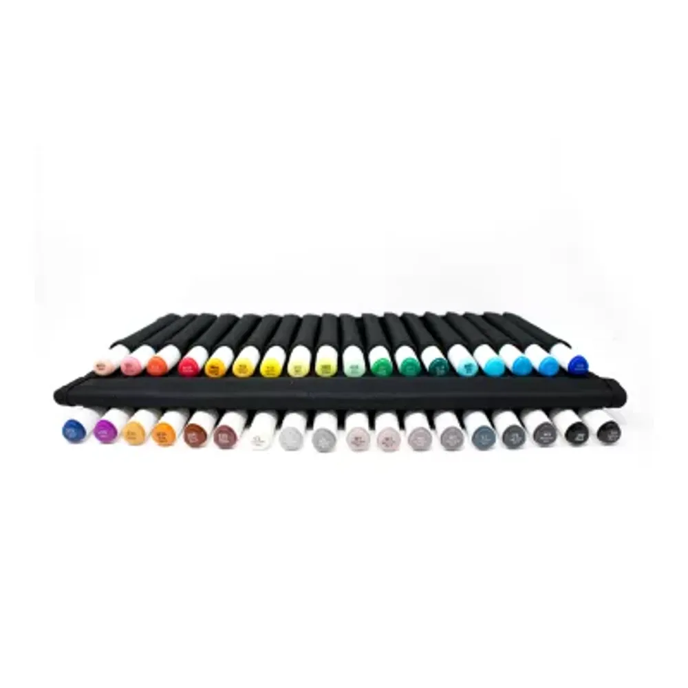 Art 101 Creative Tools 36 Count Dual Tip Alcohol Based Illy Illustration Markers in Fabric Carrying Case