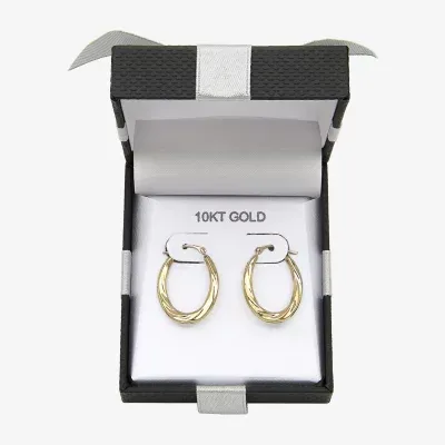 10K Gold 22mm Round Hoop Earrings