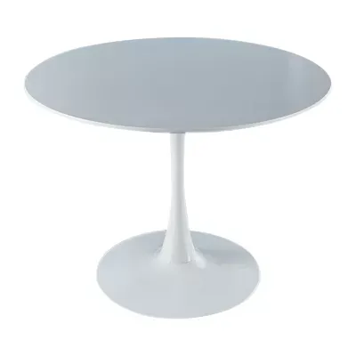 Round Wood-Top Dining Table