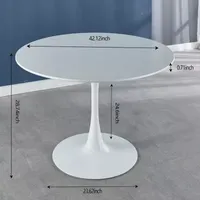 Round Wood-Top Dining Table