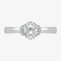 (I / I1) Womens 1 CT. T.W. Lab Grown White Diamond 10K or 14K Gold Oval Solitaire Engagement Ring