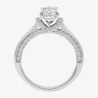 (I / I1) Womens 1 CT. T.W. Lab Grown White Diamond 10K or 14K Gold Oval Solitaire Engagement Ring