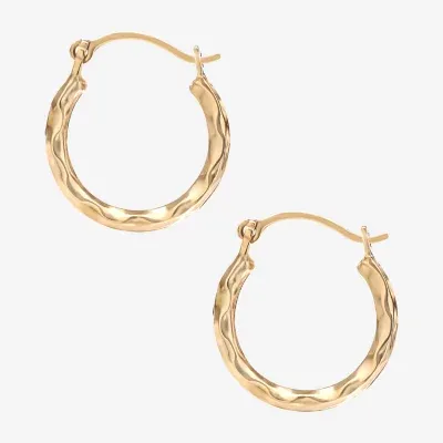 14K Gold 13.2mm Hoop Earrings