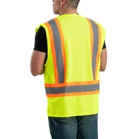 Berne Big and Tall Mens High Visibility Safety Vest, Color: Brt