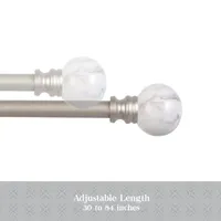 Kenney  Collection™ Fast Fit™ Easy Install Marble 5/8 IN Adjustable Curtain Rod