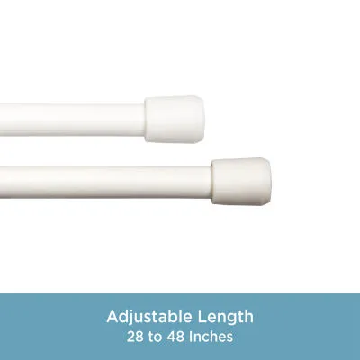 Kenney Strafford 2pk Spring 7/16 Tension Curtain Rod