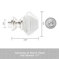 Kenney Designer Collection™  Selah Acrylic Knob 3/4 Adjustable Curtain Rod