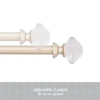 Kenney Designer Collection™  Selah Acrylic Knob 3/4 IN Adjustable Curtain Rod