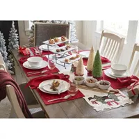 Homewear Holiday Red Jacquard Table Runner