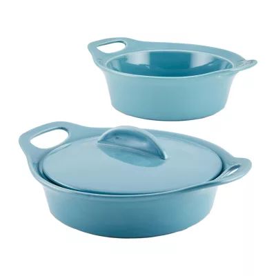 Rachael Ray Ceramic 3-pc. Casserole Bakers with Shared Lid Set