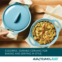 Rachael Ray Ceramic 3-pc. Casserole Bakers with Shared Lid Set