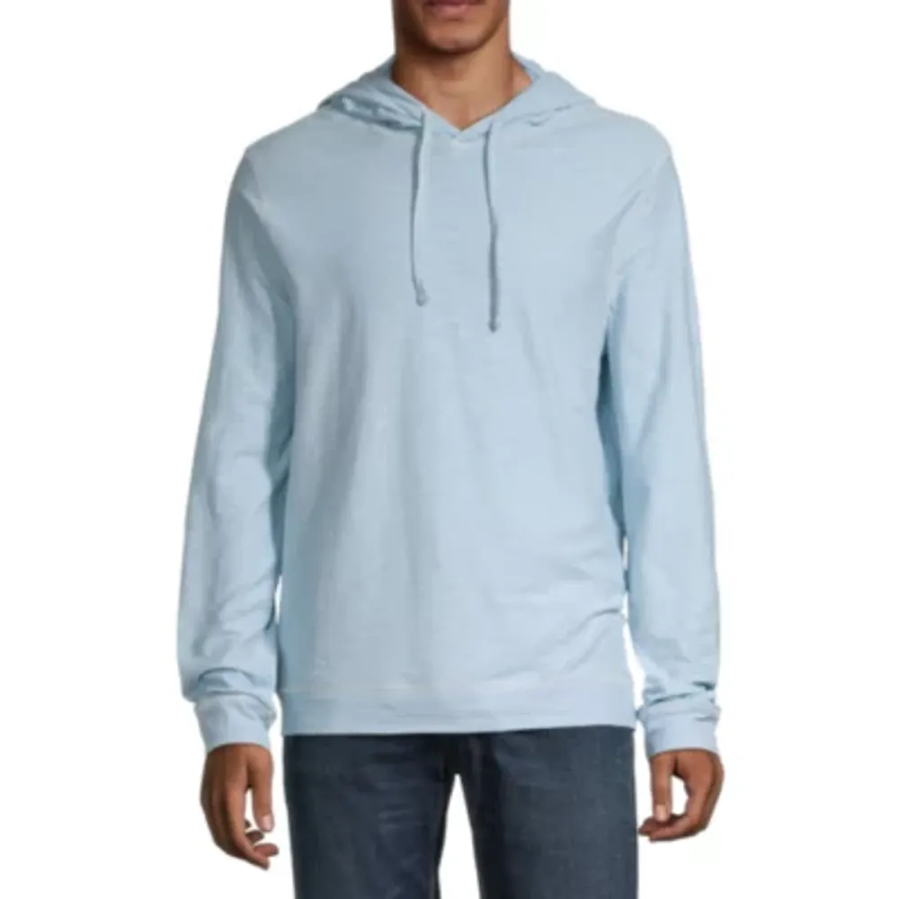 St. John's Bay Slub Mens Long Sleeve Hoodie