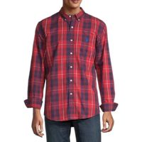 U.S. Polo Assn. Mens Classic Fit Long Sleeve Plaid Button-Down Shirt