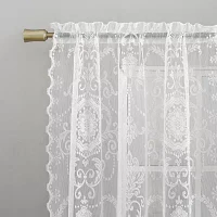 No 918 Nina Lace Sheer Rod Pocket Set of 2 Curtain Panel