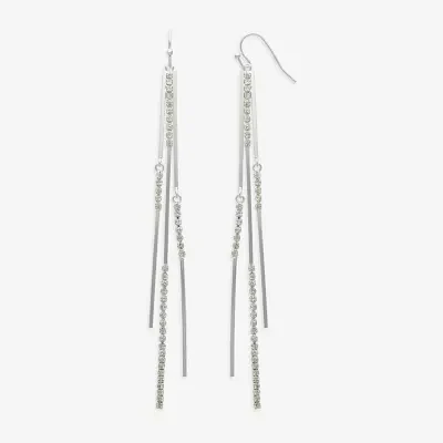 Bijoux Bar Silver Tone Glass Drop Earrings