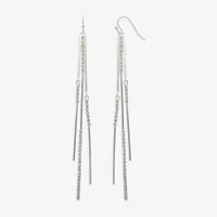 Bijoux Bar Silver Tone Glass Drop Earrings