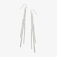 Bijoux Bar Silver Tone Glass Drop Earrings