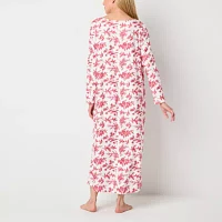 Adonna Womens Long Sleeve V Neck Nightgown