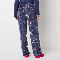 Sleep Chic Womens Tall Fleece Pajama Pants with Socks
