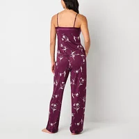 Ambrielle Womens Tall V-Neck Sleeveless 2-pc. Pant Pajama Set