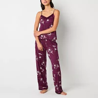Ambrielle Womens Tall V-Neck Sleeveless 2-pc. Pant Pajama Set