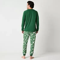 North Pole Trading Co. Mens Tall Long Sleeve 2-pc. Matching Family Pant Pajama Set