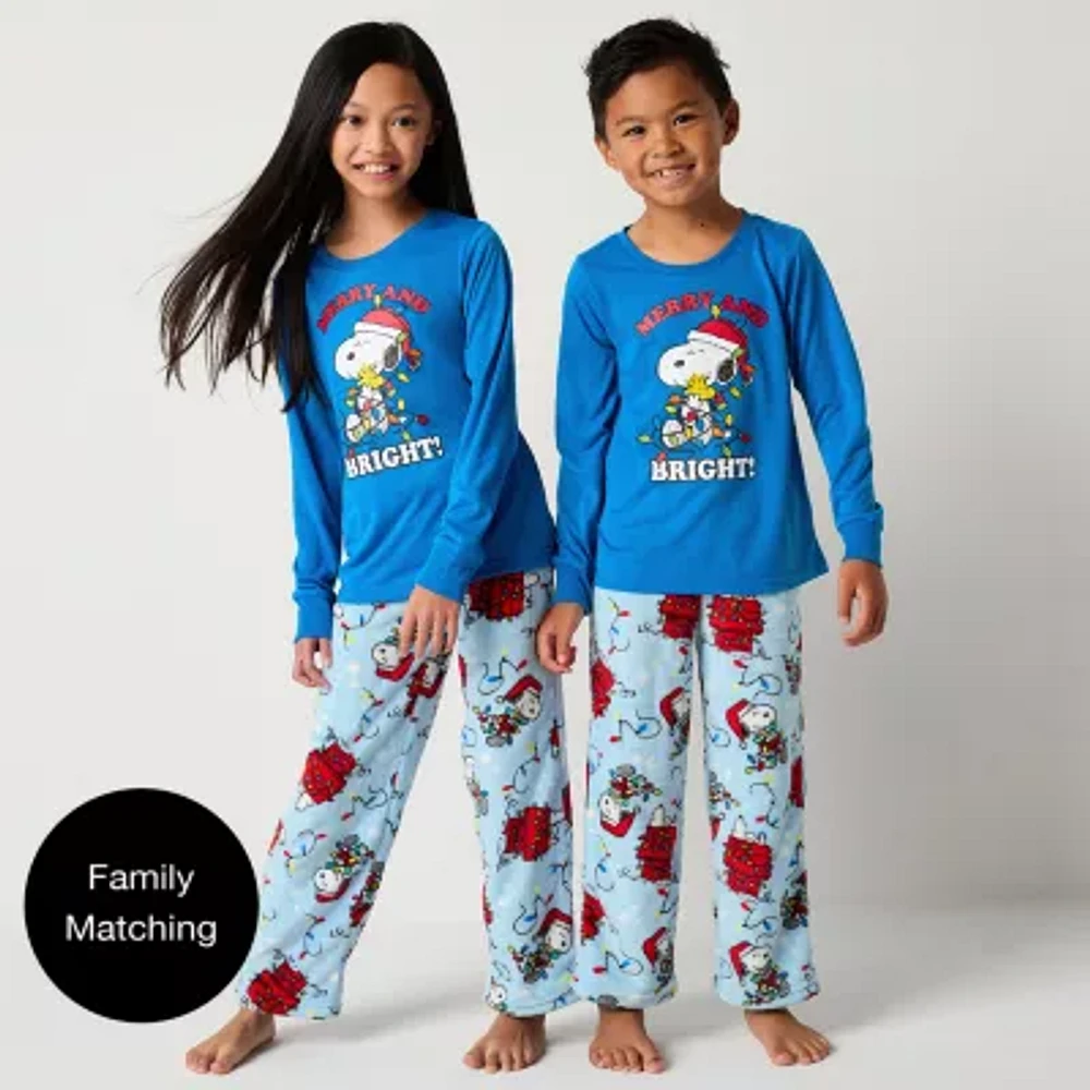 Big Unisex Peanuts Snoopy 2-pc. Christmas Matching Family Pajama Set