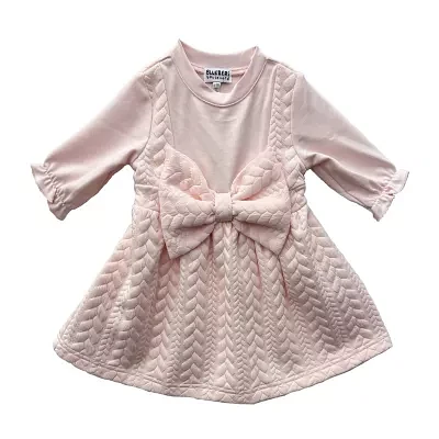 Blueberi Boulevard Baby Girls Long Sleeve Cuffed Fit + Flare Dress