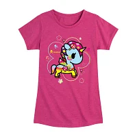 Big Girls Tokidoki Unicorn Crew Neck Short Sleeve T-Shirt