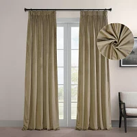 Exclusive Fabrics & Furnishing Signature Pleated Energy Saving Blackout Pinch Pleat Single Curtain Panel