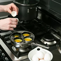 Design Imports Stainless Steel 4- Egg Poacher Set