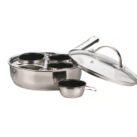 Design Imports Stainless Steel 4- Egg Poacher Set