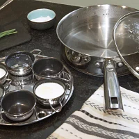 Design Imports Stainless Steel 6- Egg Poacher Set