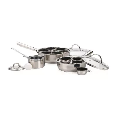 Design Imports Stainless Steel 6- Egg Poacher Set