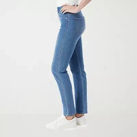 Gloria Vanderbilt® Shape Effect Womens High Rise Pull On Straight Leg Jean